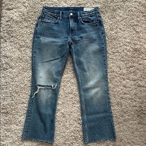All saints cropped flare jeans size 27